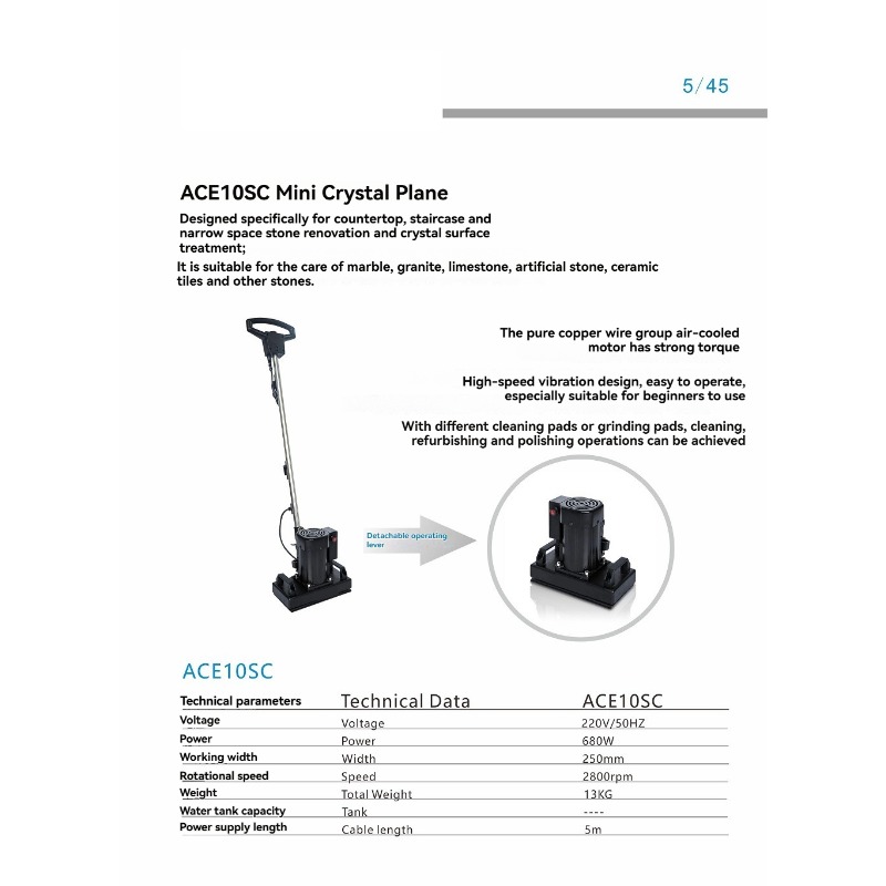 Floor Grinding Machine - 220V 바닥 청소 및 광택기, 석재