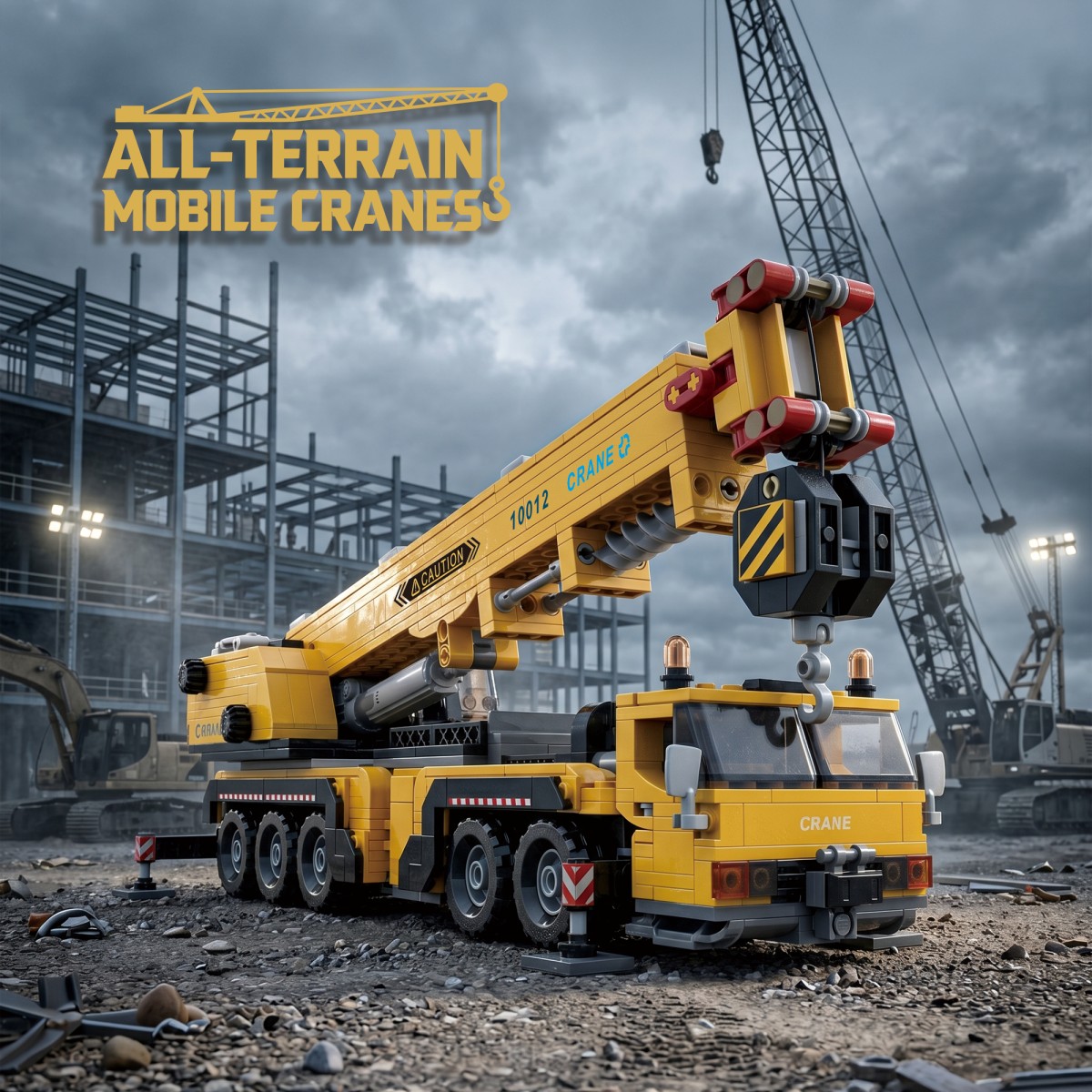 Heavy Equipment Lego - 989PCS 모든 지형에 적합한 이동식 크레인