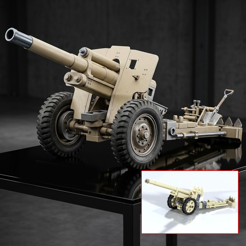 qwer 149/40 중형 야전 포병 모델 MOC 조립 - Heavy Equipment Lego 리뷰 및 가격