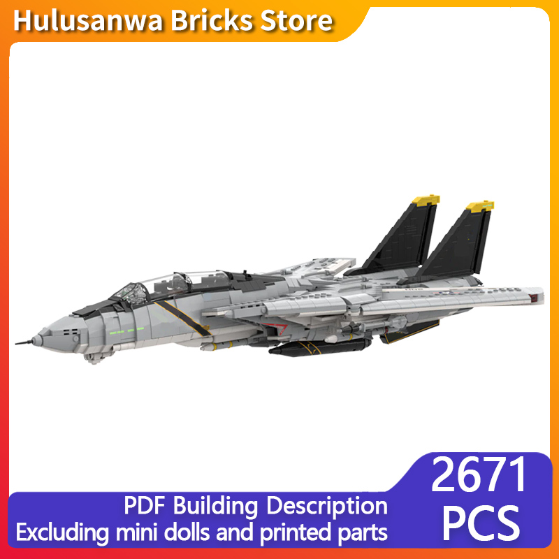 F-14A 중형 전투기 모델 MOC 빌딩 블록 전쟁 장 - Heavy Equipment Lego 리뷰 및 가격